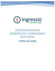 ingressio VIRDI AC-6000 Manual De Configuraciones Generales Y Conexiones Electicas