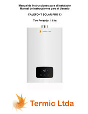 TERMIC CALEFONT SOLAR PRO 13 Manual De Instrucciones Para El Usuario