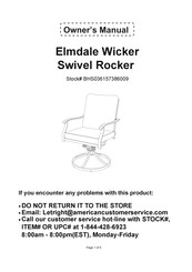 Letright Elmdale Wicker Swivel Rocker BHS036157386009 Manual De Usuario