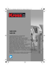 Kress Elektrowerkzeuge 1400 DS Traducción Del Manual De Instrucciones Original