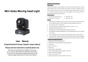 AUCD Mini Gobo Moving head Light Manual De Instrucciones