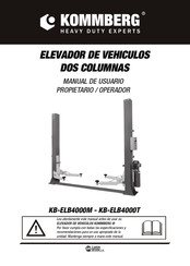 Kommberg KB-ELB4000T Manual De Usuario Propietario / Operador