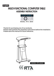 RTA Products Techni Mobili RTA-B005 Instrucciones De Ensamblaje