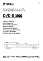 Yamaha DVD-S1800 Manual De Instrucciones