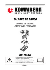 Kommberg KB-TBL16 Manual De Usuario, Propietario Y Operador