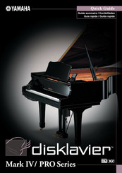 Yamaha disklavier Mark IV/PRO Serie Guía Rápida