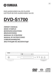 Yamaha DVD-S1700 Manual De Instrucciones