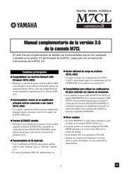 Yamaha M7CL VERSION 3 Serie Manual Complementario