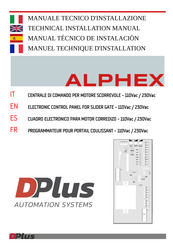 DPlus Automation Systems Alphex Manual Técnico De Instalación