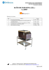 Ortotecsa G.18907 Instrucciones De Uso Y Mantenimiento