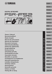 Yamaha PSR-F52 Manual De Instrucciones