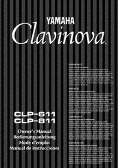 Yamaha Clavinova CLP-811 Manual De Instrucciones