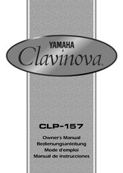 Yamaha Clavinova CLP-157 Manual De Instrucciones