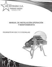 JM ESTRADA N 10 Manual De Instalación, Operación Y Mantenimiento