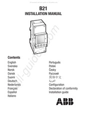 Abb B21 Manual De Instalación