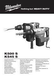 Milwaukee K545 S Manual Original