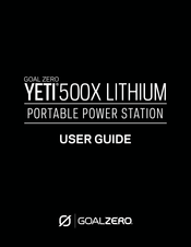 GOAL ZERO YETI 500X LITHIUM Manual Del Usuario