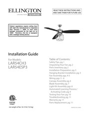 Craftmade ELLINGTON LAR54CH3 Guia De Instalacion