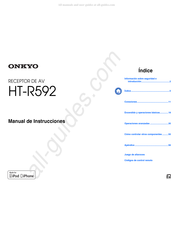 Onkyo HT-R592 Manual De Instrucciones