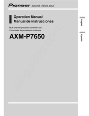 Pioneer AXM-P7650 Manual De Instrucciones