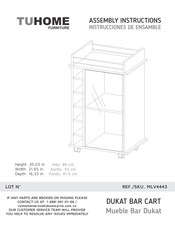 TUHOME Furniture MLV4443 Instrucciones De Ensamble