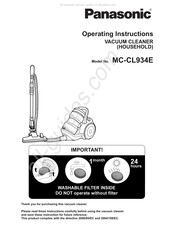 Panasonic MC-CL934E Instrucciones De Funcionamiento