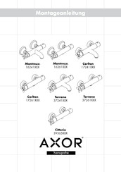 Hansgrohe AXOR Carlton 17241 Serie Instrucciones De Montaje