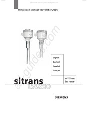 Siemens SITRANS LVS200 Manual Del Usuario