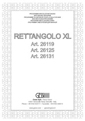 Gessi RETTANGOLO XL 26119 Manual De Instrucciones