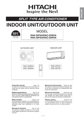 Hitachi RAC-25WXA Manual De Instrucciones