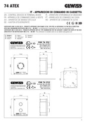 Gewiss 74 ATEX Manual Del Usuario