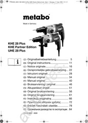 Metabo UHE 28 Plus Manual Original