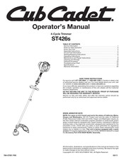 Cub Cadet ST426s Manual Del Operador