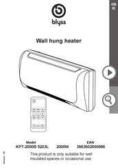 Blyss KPT-2000B 5203L Manual