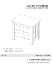 TUHOME Furniture ABA4446 Instrucciones De Ensamble