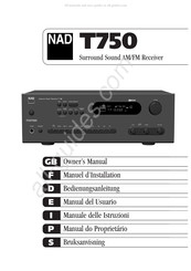 NAD T750 Manual Del Usuario