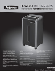 Fellowes Powershred 325Ci Manual Del Usuario