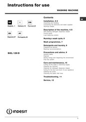 Indesit SIXL 129 D Manual De Instrucciones