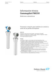 Endress+Hauser Gammapilot FMG50 Información Técnica