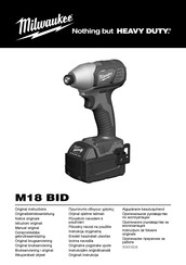 Milwaukee M18 BID-0 Manual Original