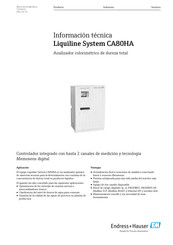 Endress+Hauser Liquiline System CA80HA Información Técnica