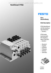 Festo VTSA-ASI-4E4A-Z Serie Instrucciones Para El Usuario