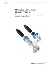 Endress+Hauser Cleanfit CPA875 Manual De Instrucciones