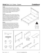 Crate&Barrel Hotel Queen Manual Del Usuario