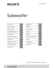 Sony XS-W104ES Instrucciones