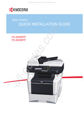 Kyocera FS-3540MFP Guía De Instalación Rápida