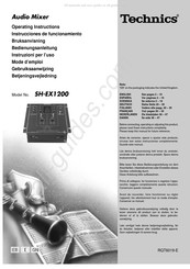 Technics SH-EX1200 Instrucciones De Funcionamiento