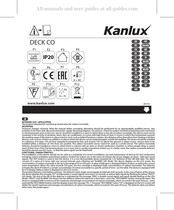 Kanlux DECK CO Manual Del Usuario