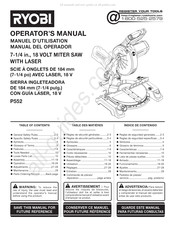 Ryobi P552 Manual Del Operador