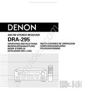 Denon DRA-295 Instrucciones De Operación